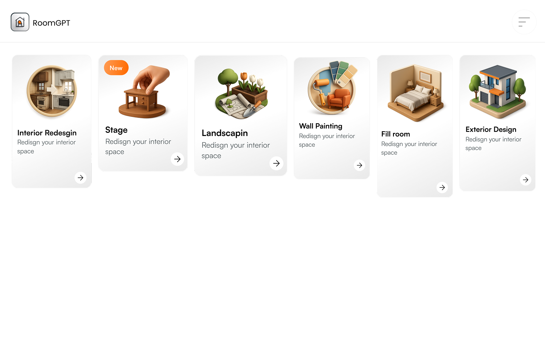 RoomGPT app mockup showing a redesigned room